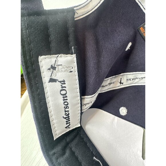 Anderson Ord Golf Adjustable Baseball Cap Mens OS White Navy Red Athleisure NEW - Picture 6 of 6